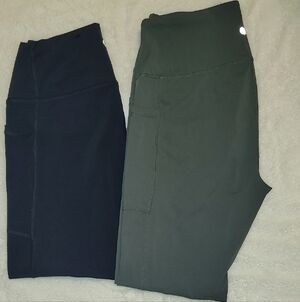 Green and Blue Athletic Leggings Bundle